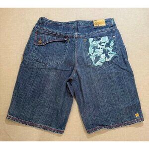 Notorious Big Shorts Mens 40 Blue Jean Bad Boy Hip Hop Vintage Pocketed Zip Men.